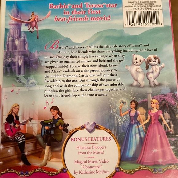 Barbie DVD’s set of 2 Barbie movies Princess Power & The Diamond Castle 1hr 15m‌ - Picture 10 of 10